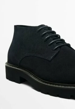 Massimo Dutti Safari- Lace-Up Ankle Boots - Blue/Black Denim -Massimo Dutti Shop 4f50abdf4f064fbd80efaafe93a44ca2