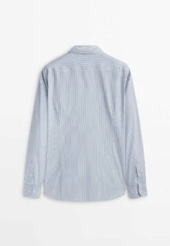 Massimo Dutti Micro-Stripe Two-Ply - Formal Shirt - Light Blue -Massimo Dutti Shop 4f7eae28cd72410fbdd389a1a334673e