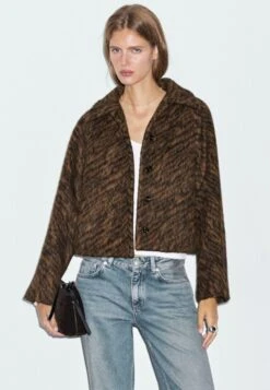 Massimo Dutti ANIMAL - Summer Jacket - Dark Brown