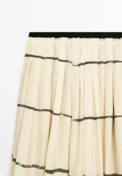 Massimo Dutti STRIPED FLOWING MIDI - Pleated Skirt - Beige 19 Massimo Dutti STRIPED FLOWING MIDI - Pleated Skirt - Beige -Massimo Dutti Shop 4fe2250eabc343a59e6e9e7e38206598