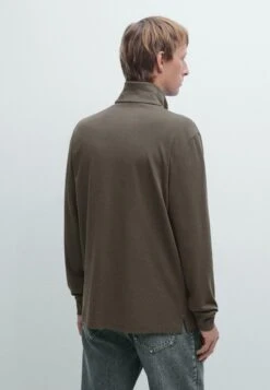 Massimo Dutti ZIPPED HIGH NECK - Jumper - Dark Green -Massimo Dutti Shop 4ff7576dd9fe4716a3828c906a186653