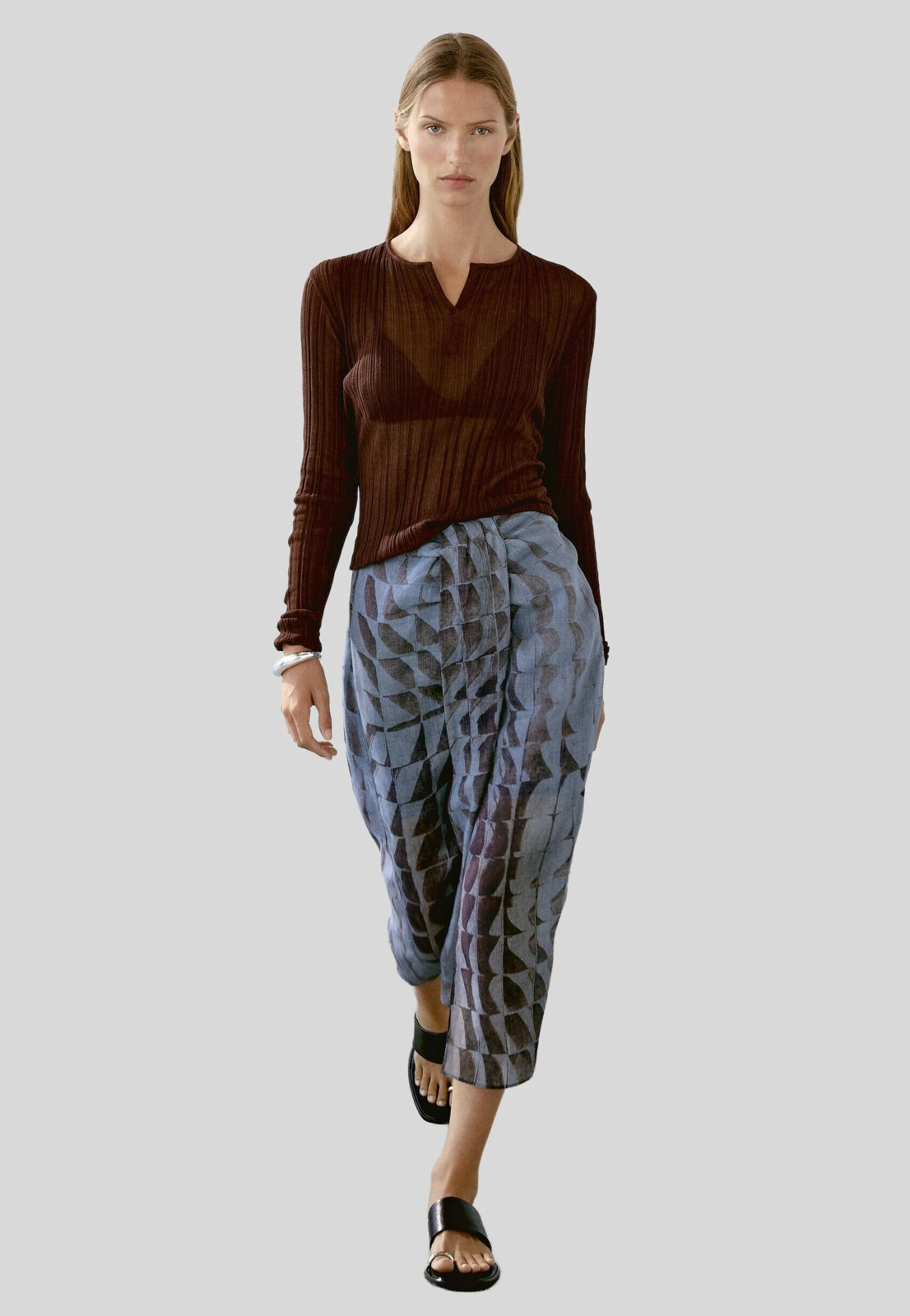 Massimo Dutti LONG SLEEVE RIBBED - Top - Bordeaux 4 Massimo Dutti LONG SLEEVE RIBBED - Top - Bordeaux - Image 2