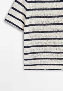 Massimo Dutti Textured Striped Blend - Print T-Shirt - Beige 17 Massimo Dutti Textured Striped Blend - Print T-Shirt - Beige -Massimo Dutti Shop 4ffdf10708c44920a61a4543ba4dc430
