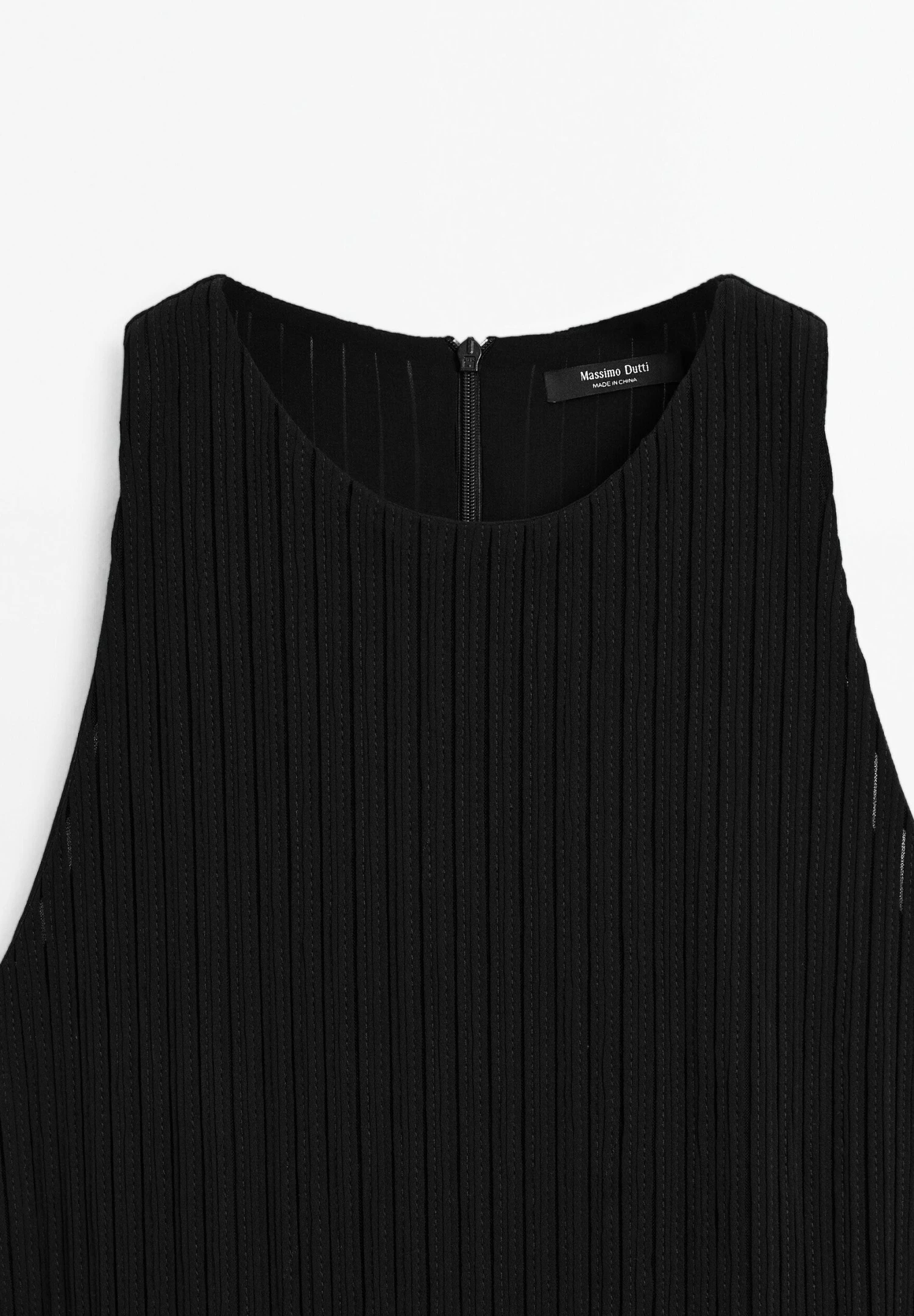 Massimo Dutti TEXTURED KNIT WITH FRINGED HEM - Day Dress - Black 9 Massimo Dutti TEXTURED KNIT WITH FRINGED HEM - Day Dress - Black - Image 7