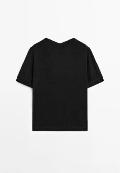 Massimo Dutti BOXY FIT SHORT SLEEVE - Button-down Blouse - Black -Massimo Dutti Shop 5025513f937e4cfc8ffe1ac400886eec