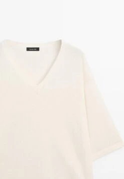 Massimo Dutti WIDE V-NECK - Jumper - White 19 Massimo Dutti WIDE V-NECK - Jumper - White -Massimo Dutti Shop 503cef7b9aa04f5da0eb26592eaf8ddf
