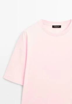 Massimo Dutti SHORT SLEEVE WITH CREW NECK - Basic T-shirt - Pink -Massimo Dutti Shop 5054c96e0a0b4a86ba33d1f050864efb