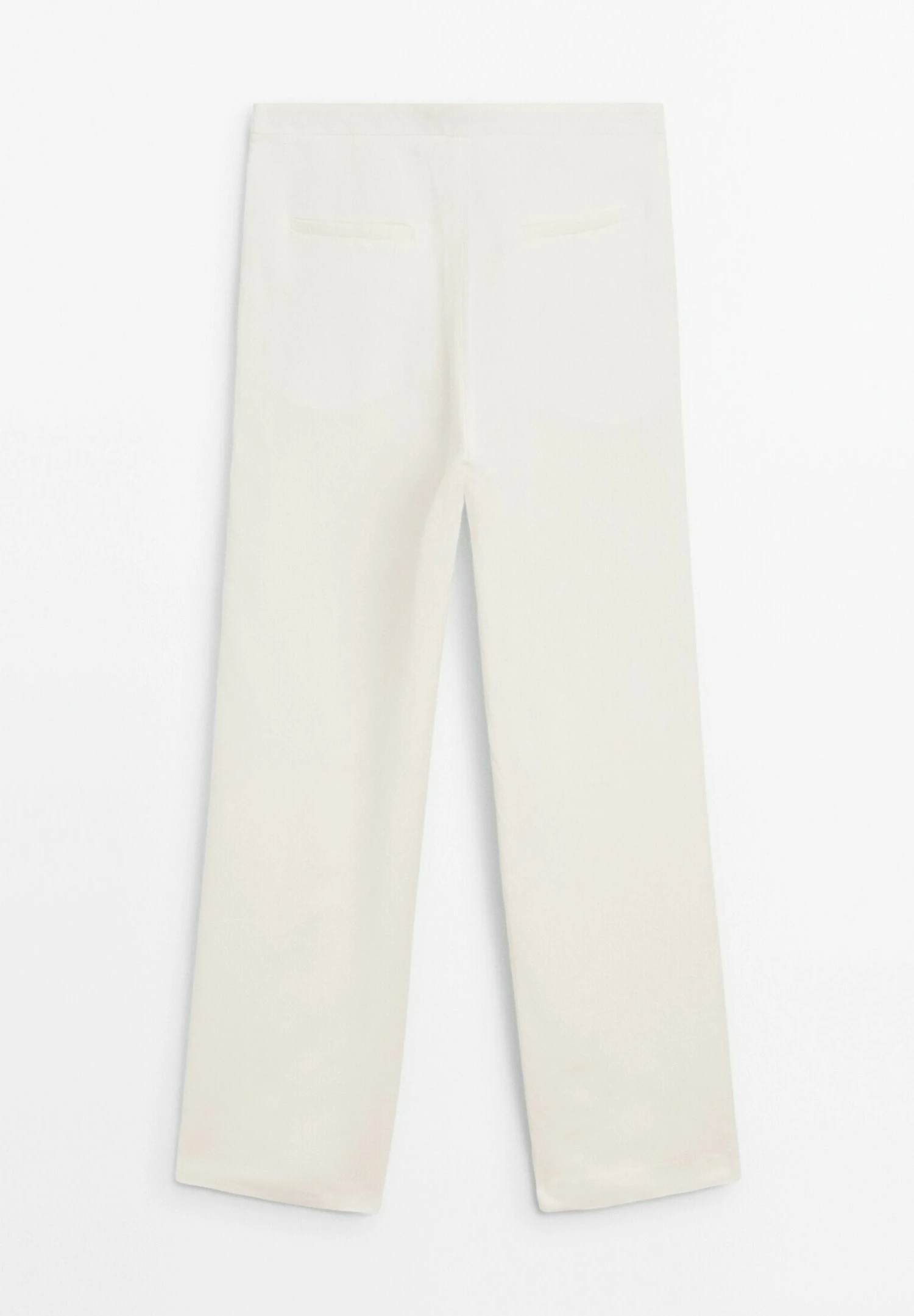 Massimo Dutti STRAIGHT FIT FLOWING - Trousers - Beige 8 Massimo Dutti STRAIGHT FIT FLOWING - Trousers - Beige - Image 6