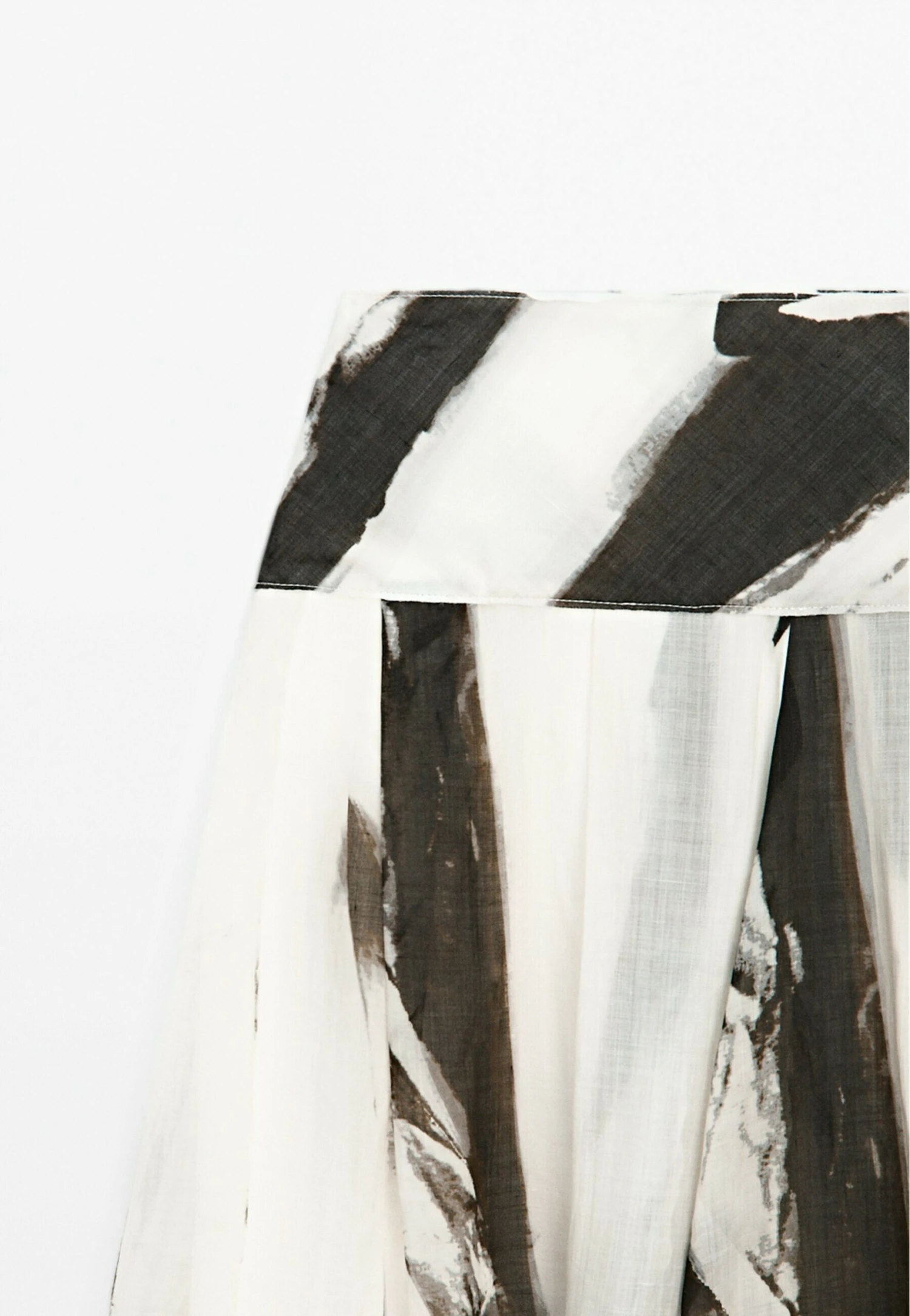 Massimo Dutti FLOWING MARBLE PRINT MIDI - A-line Skirt - White 8 Massimo Dutti FLOWING MARBLE PRINT MIDI - A-line Skirt - White - Image 6