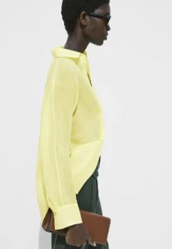 Massimo Dutti Batwing Sleeve- Button-Down Blouse - Yellow -Massimo Dutti Shop 50d59bfed40042f5baac8951aa6d5c3a