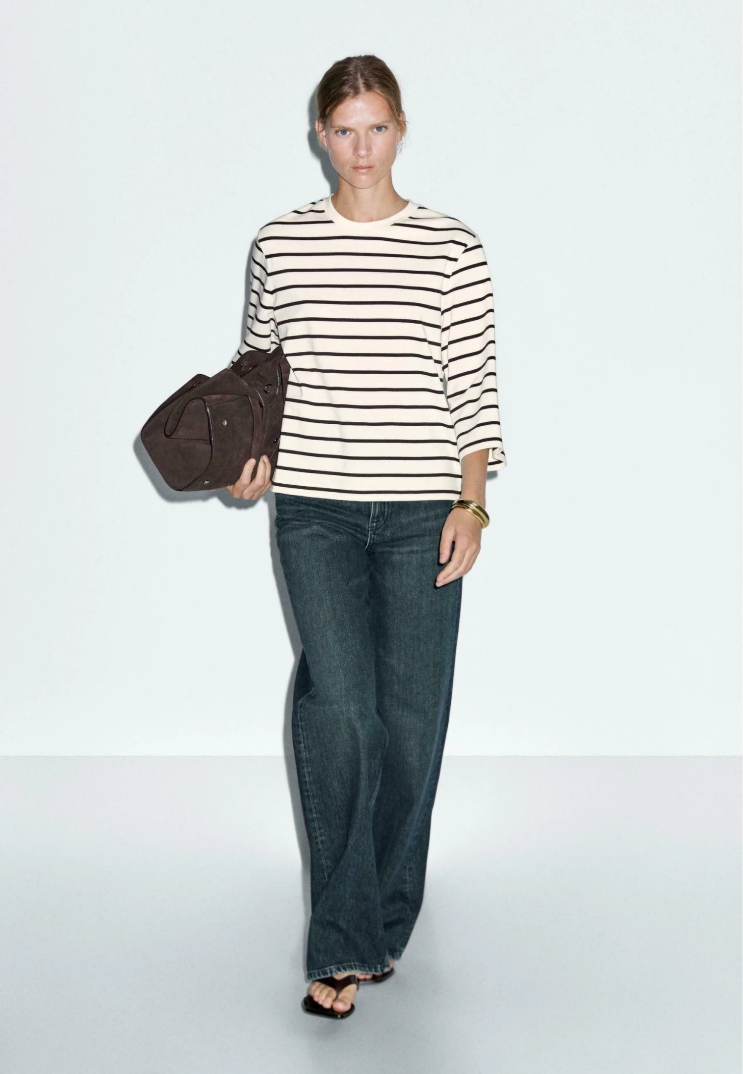 Massimo Dutti STRIPED - Long Sleeved Top - Beige 3 Massimo Dutti STRIPED - Long Sleeved Top - Beige