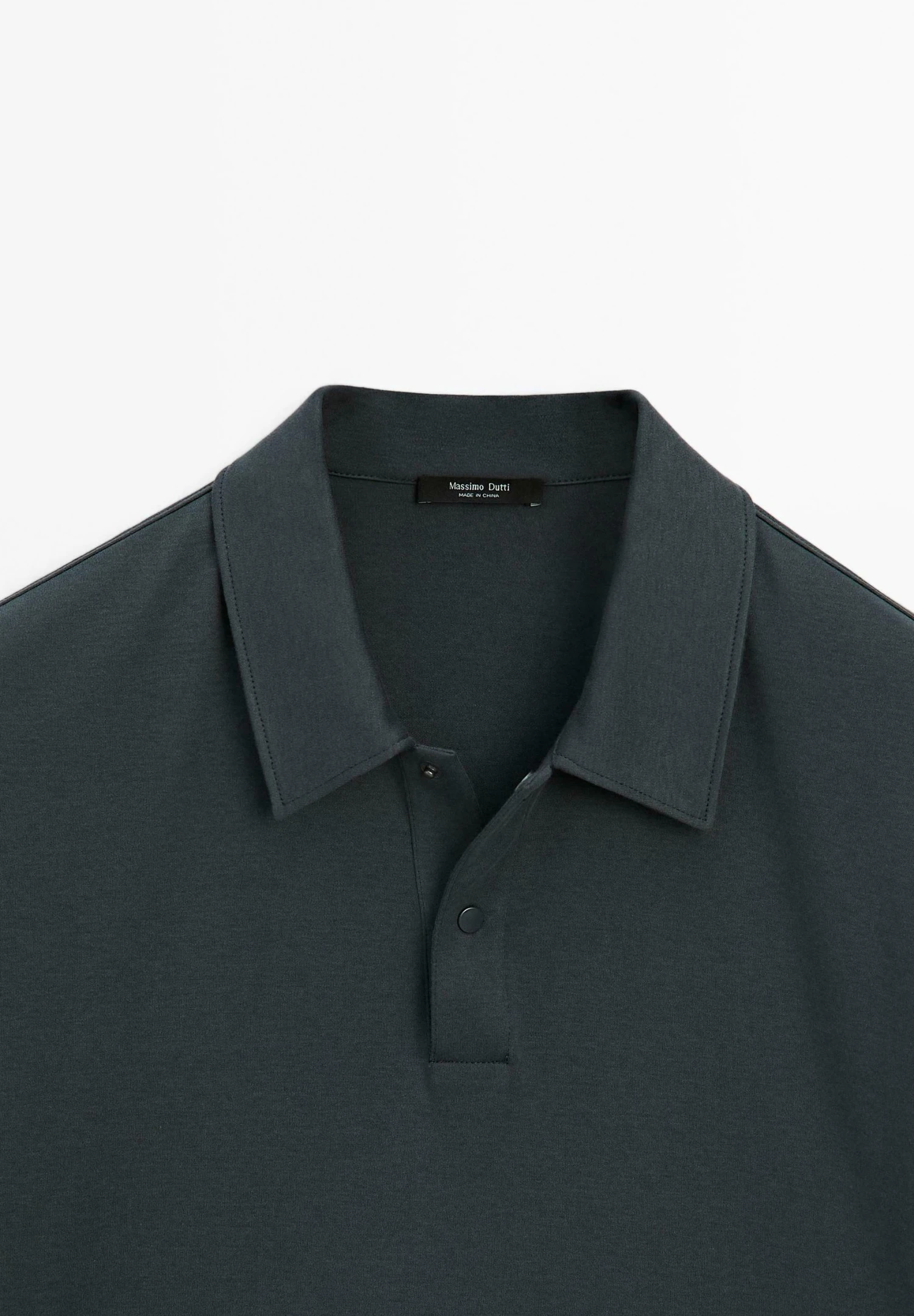 Massimo Dutti SHORT SLEEVE POLO NECK - Polo Shirt - Blue/grey 10 Massimo Dutti SHORT SLEEVE POLO NECK - Polo Shirt - Blue/grey - Image 8