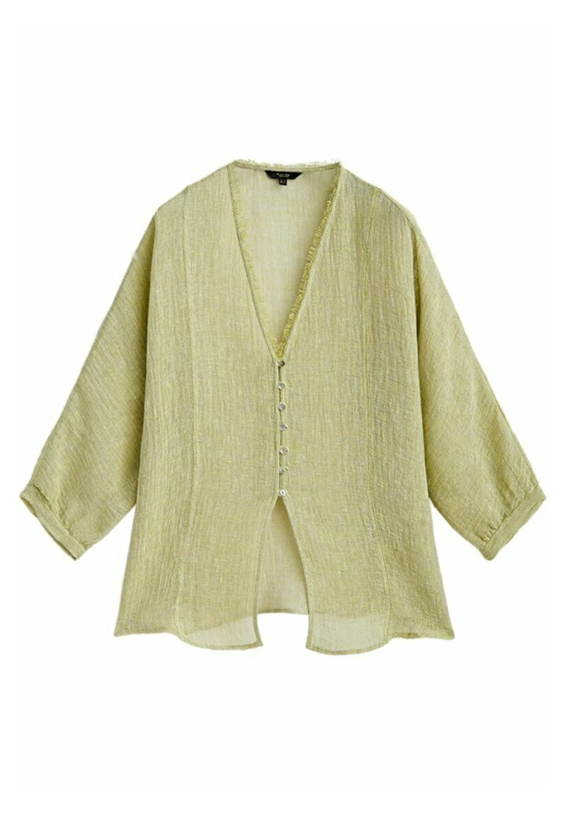 Massimo Dutti Waffle - Button-Down Blouse - Stone 7 Massimo Dutti Waffle - Button-Down Blouse - Stone - Image 5