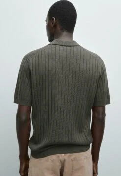 Massimo Dutti RIBBED - Polo Shirt - Khaki -Massimo Dutti Shop 50fe31d04f3344ff8db689c67c108be8