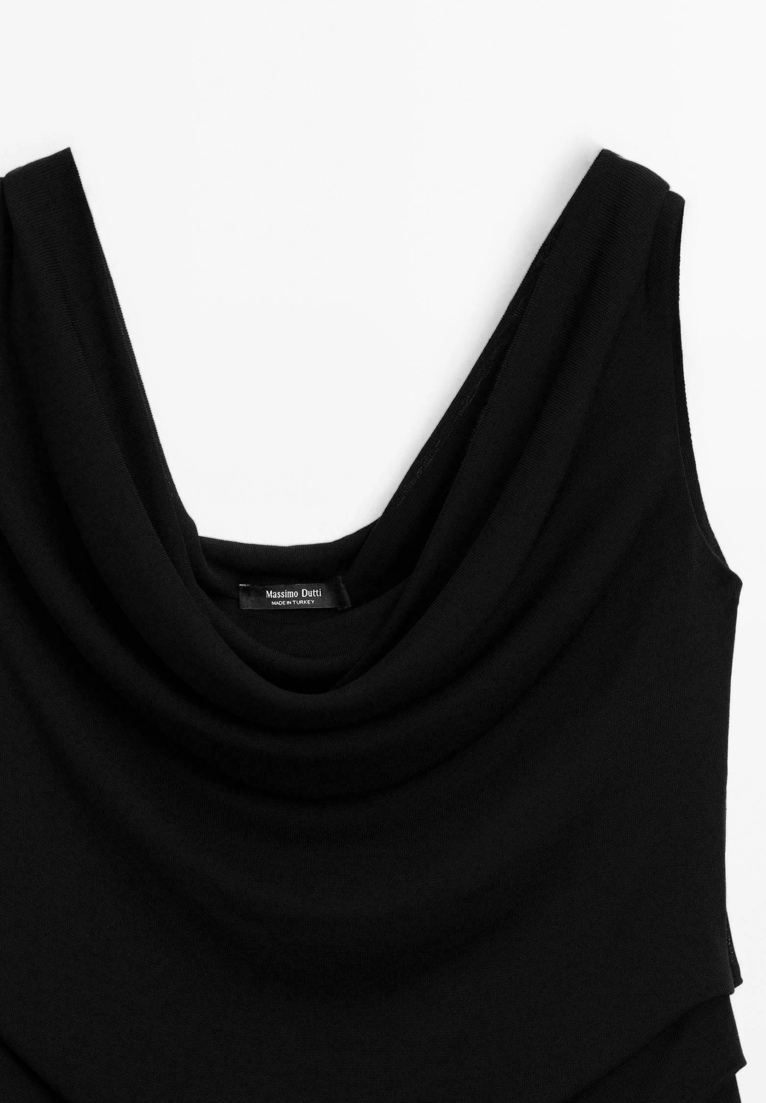 Massimo Dutti FLOWING DRAPED NECK - Top - Black 11 Massimo Dutti FLOWING DRAPED NECK - Top - Black - Image 9