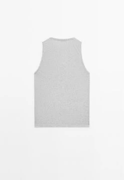 Massimo Dutti SLEEVELESS ROUND NECK - Basic T-shirt - Grey 16 Massimo Dutti SLEEVELESS ROUND NECK - Basic T-shirt - Grey -Massimo Dutti Shop 514d744f4fdd4222b39522b06f7667e2