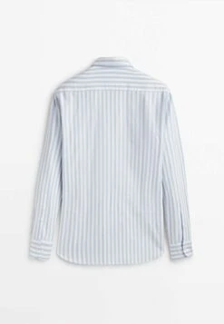 Massimo Dutti Soft Wash Regular Fit Striped Oxford - Shirt - Blue 19 Massimo Dutti Soft Wash Regular Fit Striped Oxford - Shirt - Blue -Massimo Dutti Shop 51554f6449c041309cca64794cd8fc2b