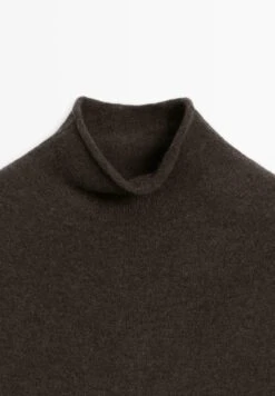 Massimo Dutti HIGH NECK WITH SHORT SLEEVE - Basic T-shirt - Mottled Dark Brown 17 Massimo Dutti HIGH NECK WITH SHORT SLEEVE - Basic T-shirt - Mottled Dark Brown -Massimo Dutti Shop 5168aef56ffc4b54983631838dc4b9bb
