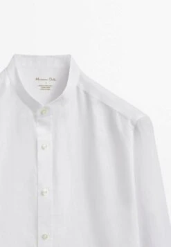 Massimo Dutti With Stand-Up Collar - Shirt - White -Massimo Dutti Shop 5175ca40275d40f59c94e1269ed07b23