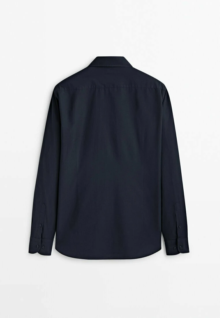 Massimo Dutti Barré Extra-Fine- Shirt - Dark Blue 8 Massimo Dutti Barré Extra-Fine- Shirt - Dark Blue - Image 6