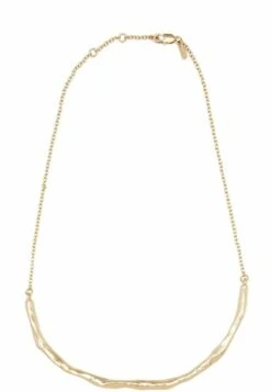 Massimo Dutti Coarse-Textured Choker - Necklace - Gold Coloured