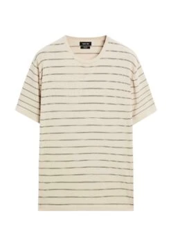 Massimo Dutti STRIPED LIGHTWEIGHT CREW NECK - Print T-shirt - Beige -Massimo Dutti Shop 521625b7dad24e409151ef5251882ff9