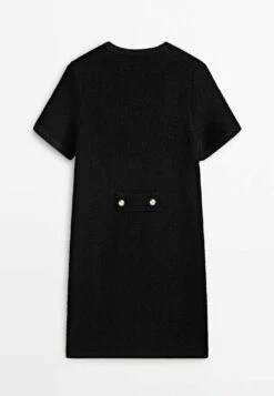Massimo Dutti Mini Bouclé With Buttons - Jumper Dress -Massimo Dutti Shop 52374fc6d0ec4a879a8e28ac51b1cbe3