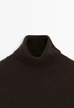 Massimo Dutti SOFT TURTLENECK WITH LONG SLEEVE - Jumper - Mottled Dark Brown -Massimo Dutti Shop 523807c4aecc4e38ace1ef9dbb5e0556