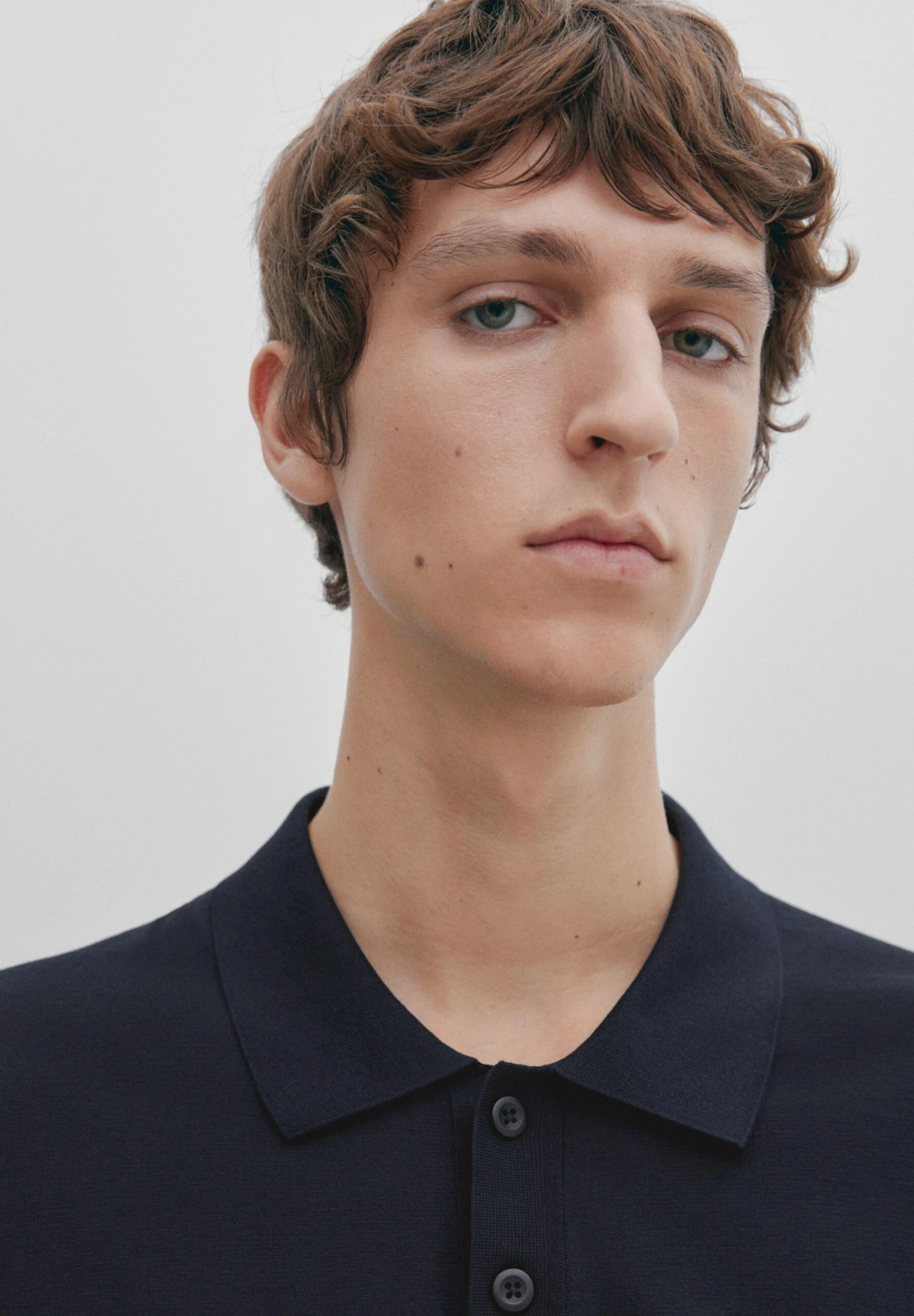 Massimo Dutti Studio - Blend - Polo Shirt - Blue/Black Denim 6 Massimo Dutti Studio - Blend - Polo Shirt - Blue/Black Denim - Image 4