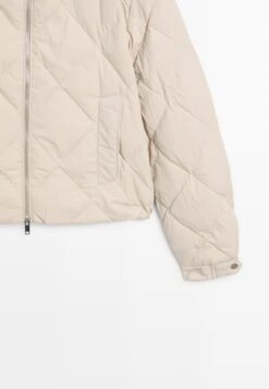 Massimo Dutti SHORT WATER-REPELLENT PUFFER - Down Jacket - Beige -Massimo Dutti Shop 52991f2ed4c744d583f2ee26551dd82a