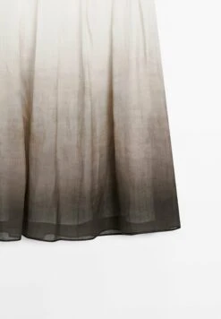 Massimo Dutti OMBRÉ PRINT BOX PLEAT MIDI - Pleated Skirt - Light Grey -Massimo Dutti Shop 52a227cf08984dda82ed1c4f91157180
