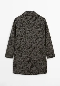 Massimo Dutti MEDIUM BUTTONED ANIMAL PRINT - Classic Coat - Grey -Massimo Dutti Shop 52aac3090b3f43fc87ca64a11302cf6b