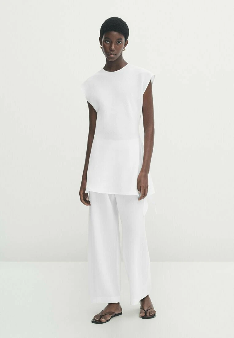 Massimo Dutti With Chest Detail Limited Edition - Blouse - White 4 Massimo Dutti With Chest Detail Limited Edition - Blouse - White - Image 2