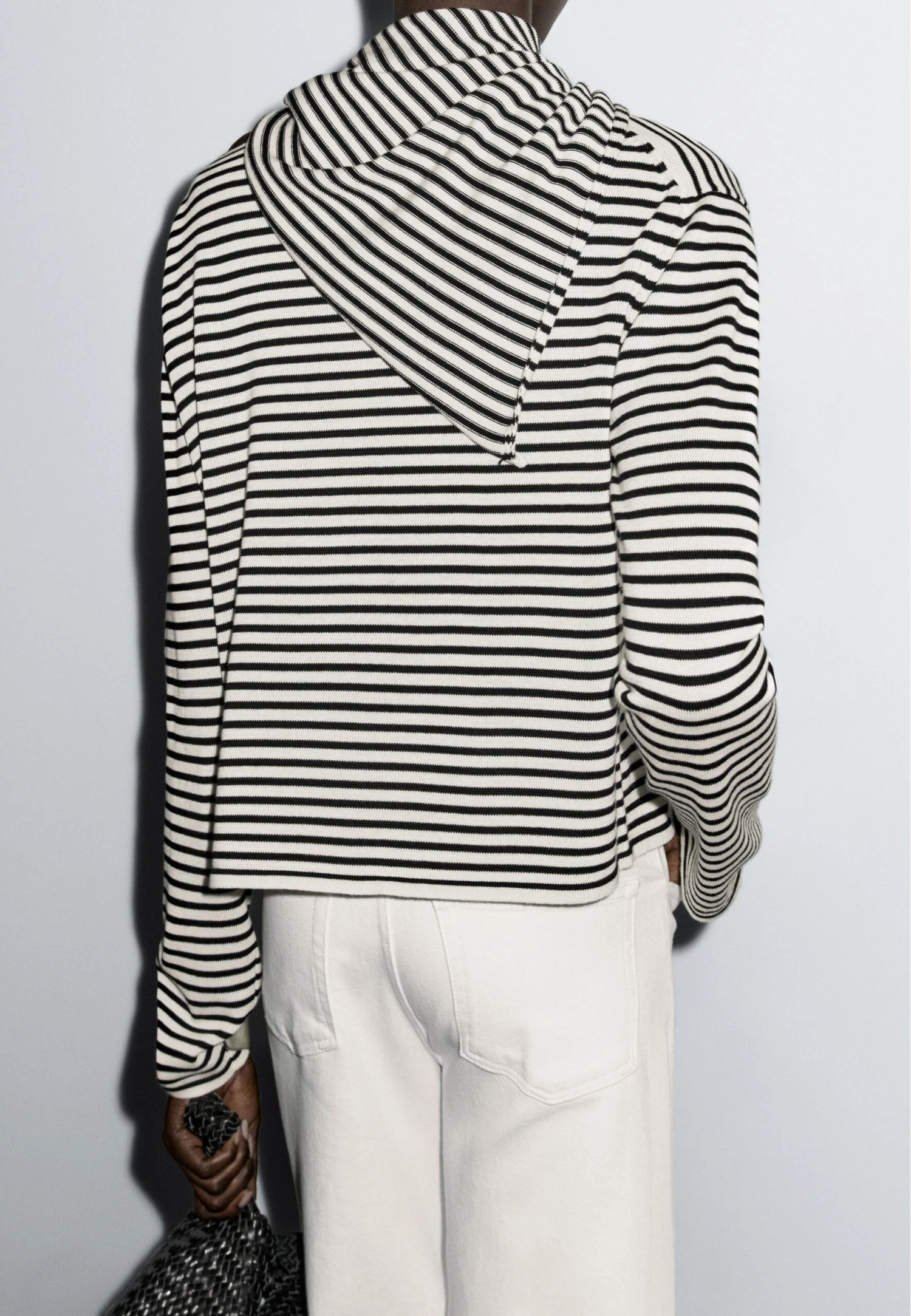 Massimo Dutti STRIPED WITH REMOVABLE BANDANA - Jumper - Beige 5 Massimo Dutti STRIPED WITH REMOVABLE BANDANA - Jumper - Beige - Image 3