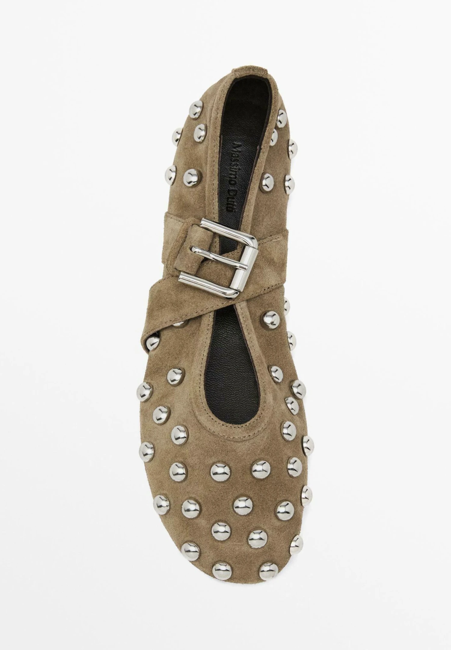 Massimo Dutti STUDDED FLATS - Ankle Strap Ballet Pumps - Camel 5 Massimo Dutti STUDDED FLATS - Ankle Strap Ballet Pumps - Camel - Image 3