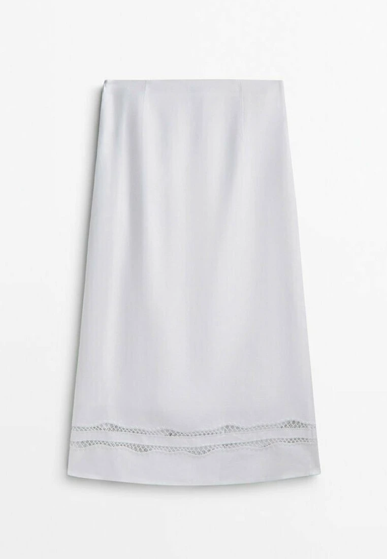 Massimo Dutti With Embroidery Detail- Wrap Skirt - White 9 Massimo Dutti With Embroidery Detail- Wrap Skirt - White - Image 7