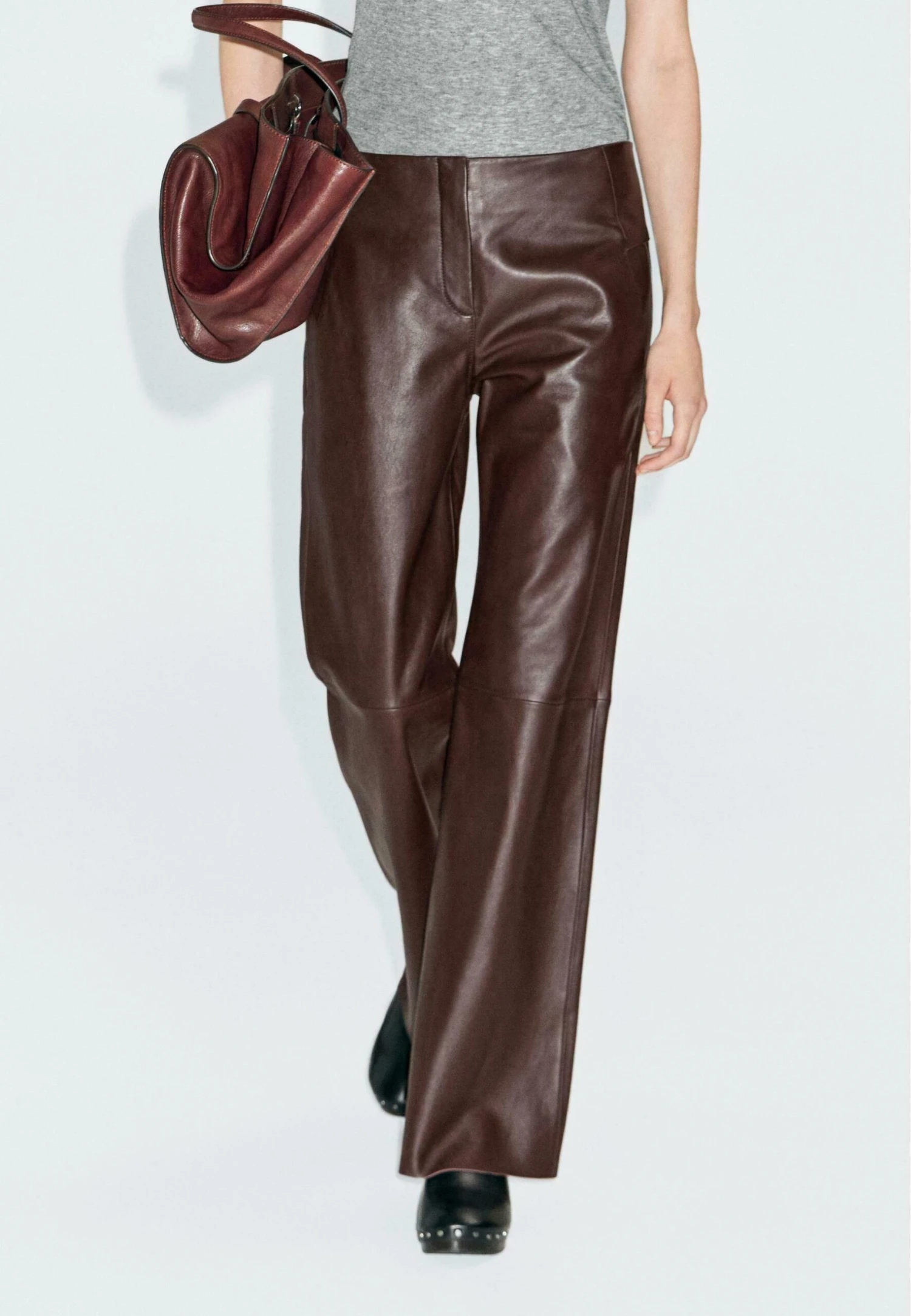 Massimo Dutti NAPPA - Trousers - Dark Brown 3 Massimo Dutti NAPPA - Trousers - Dark Brown