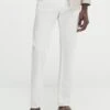 Massimo Dutti Slim Fit Textured Effect - Trousers - White -Massimo Dutti Shop 5362461825ec4d3989ed85e9a07dead4