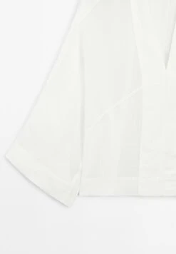 Massimo Dutti FLOWING GARMENT WITH SEAM DETAILS - Blouse - White -Massimo Dutti Shop 538f3b63822c466b9a59996c8f42d8b8