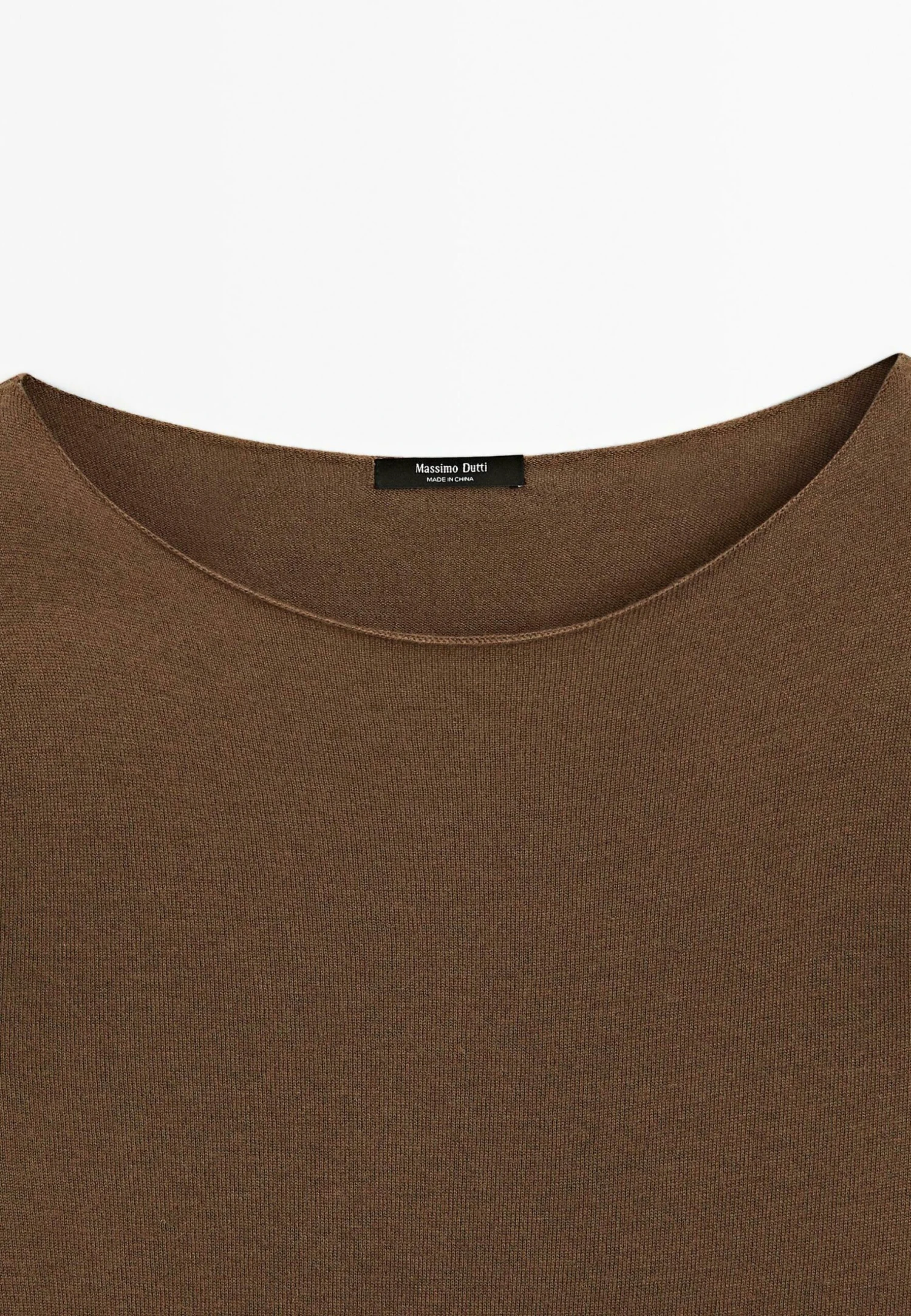 Massimo Dutti BOAT NECK LONG SLEEVE - Jumper - Dark Brown 9 Massimo Dutti BOAT NECK LONG SLEEVE - Jumper - Dark Brown - Image 7