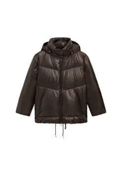 Massimo Dutti WATER-REPELLENT PUFFER WITH HOOD - Down Jacket - Dark Brown -Massimo Dutti Shop 53d871990417469499f5d2a8a77d147b