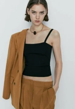 Massimo Dutti Strappy- Top - Black