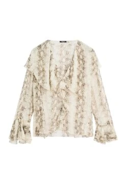Massimo Dutti SNAKESKIN PRINT GARMENT WITH RUFFLES - Blouse - Beige 17 Massimo Dutti SNAKESKIN PRINT GARMENT WITH RUFFLES - Blouse - Beige -Massimo Dutti Shop 53db3e4fddf647d6b8d44f93577559cf
