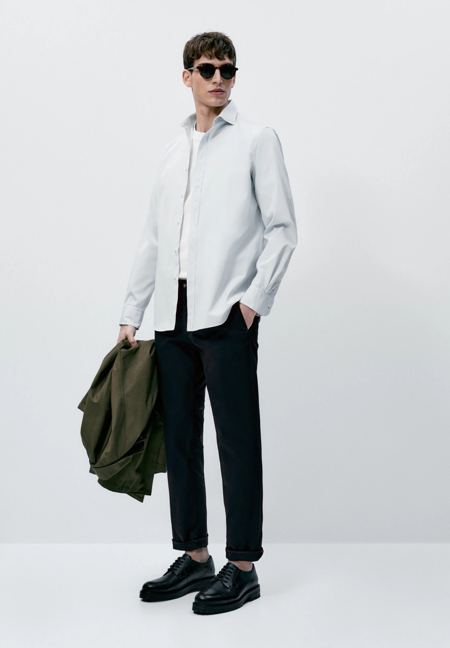 Massimo Dutti Slim Fit - Shirt - Blue/Grey 4 Massimo Dutti Slim Fit - Shirt - Blue/Grey - Image 2