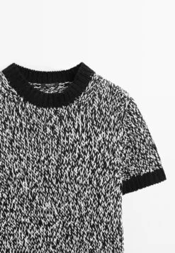 Massimo Dutti SHORT SLEEVE WITH CREW NECK - Jumper - Black -Massimo Dutti Shop 53e644c9e7294a03ab02f4818ae1c607