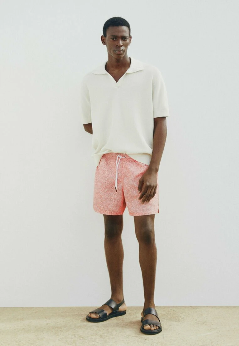 Massimo Dutti Sea Motif Print Trunks 00310285 - Swimming Shorts - Coral 4 Massimo Dutti Sea Motif Print Trunks 00310285 - Swimming Shorts - Coral - Image 2