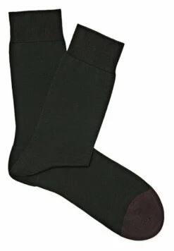 Massimo Dutti Contrast Scottish Yarn - Socks - Dark Green