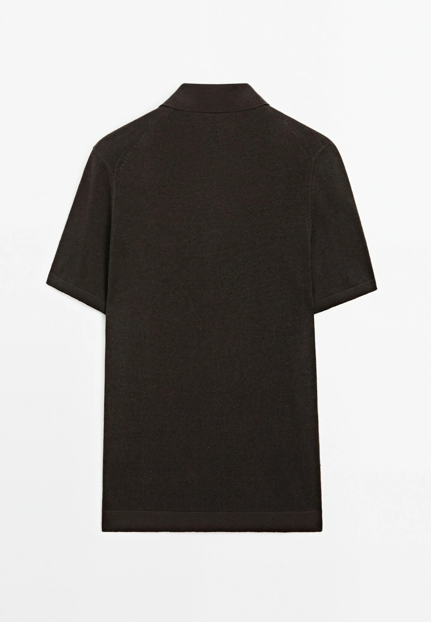 Massimo Dutti WIDE BUTTONED POLO COLLAR - Polo Shirt - Mottled Dark Grey 8 Massimo Dutti WIDE BUTTONED POLO COLLAR - Polo Shirt - Mottled Dark Grey - Image 6