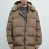 Massimo Dutti Down Coat - Khaki