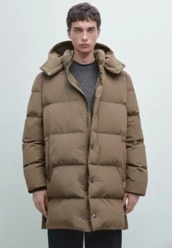 Massimo Dutti Down Coat - Khaki